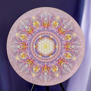 Mandala SOLD! Please DON&#39;T BUY! Round Original Painting Canvas Wall Art 20x20&quot; Dot Art Acrylic Painting Hand Painted Mandala Meditation