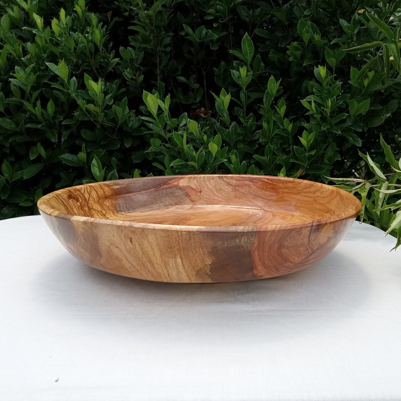 22 Handmade Pecan Wood Bowl/ Extra Large Decorative Wooden Bowl