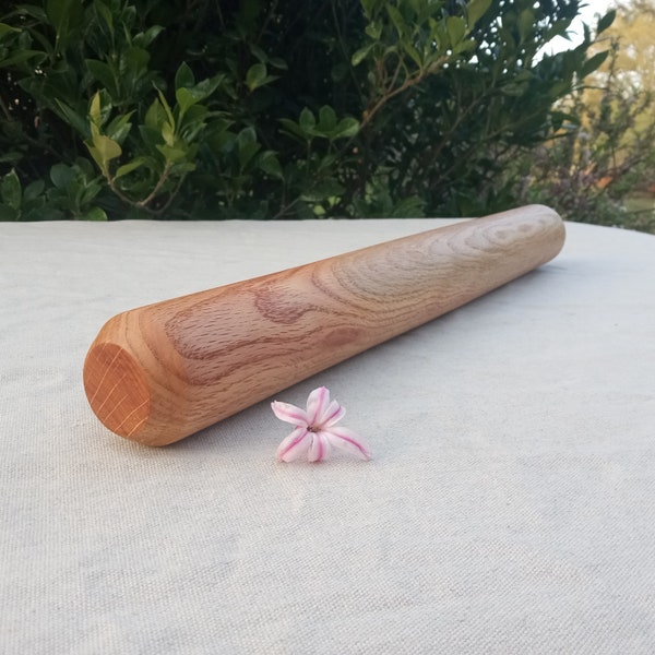 19" Handmade Oak Wood Rolling Pin/ Large Blunt End Wooden Rolling Pin/ Gift Under 50 for the Baker/ Wooden Kitchen Utensils/ For the Cook