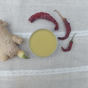 Cayenne Salve with Ginger - Herbal Sore Muscle Massage Balm - Warming Ache Rub with Eucalyptus & Black Pepper - Natural Gifts for Him