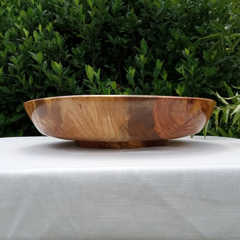 22 Handmade Pecan Wood Bowl/ Extra Large Decorative Wooden Bowl
