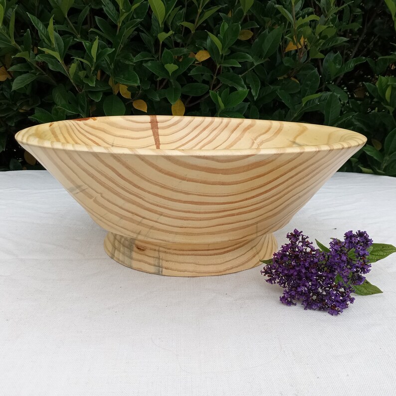 16 Handmade Wood Bowl/ Large Wooden Fruit Bowl for the Etsy