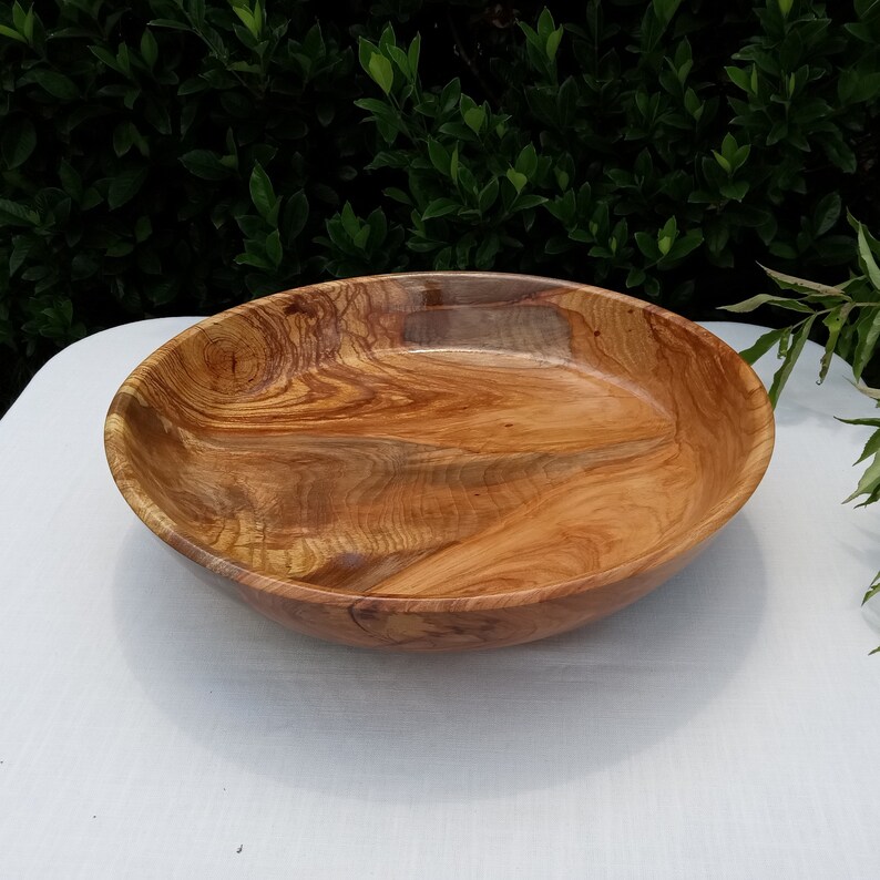 22 Handmade Pecan Wood Bowl/ Extra Large Decorative Wooden Bowl