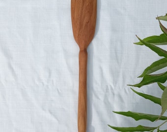 14" Handmade Wooden Spurtle/ Elm Wood Mixing Stick/ Wooden Kitchen Utensils/ Gift for the Cook/ Unique Wooden Grits Paddle/ Gift Under 50