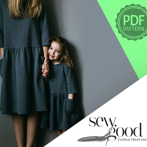 Matching Mother Daughter Dress Pattern - Etsy