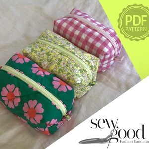 Bolsa de baño, patrón de costura imprimible en PDF, descarga instantánea