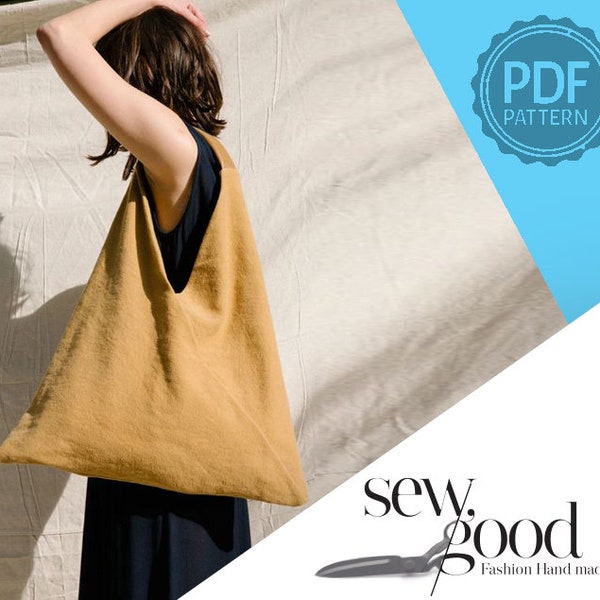 Origami Bag , PDF printable sewing pattern in English, instant download