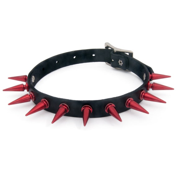 Rivithead Red Spike Choker Etsy Australia