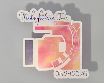Custom Concert Stickers | Zara Larsson Midnight Sun 2026 North America Tour | gifts and momentos