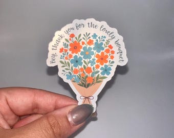 Hey, danke für den wunderschönen Blumenstrauß | Taylor-Fan-Art | Vinyl-Aufkleber