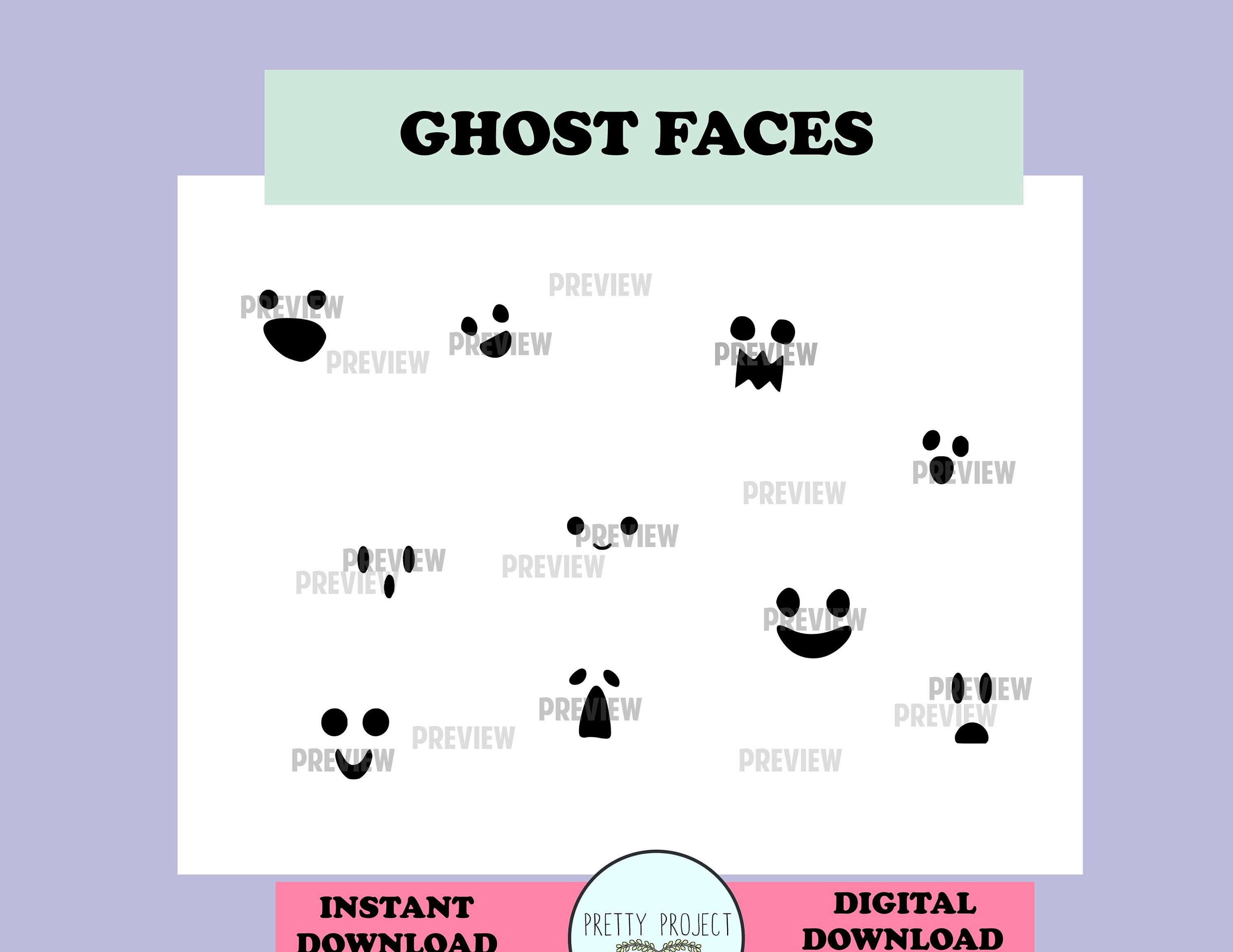 CUTE Ghost Bundle SVG PNG Jpg - Etsy