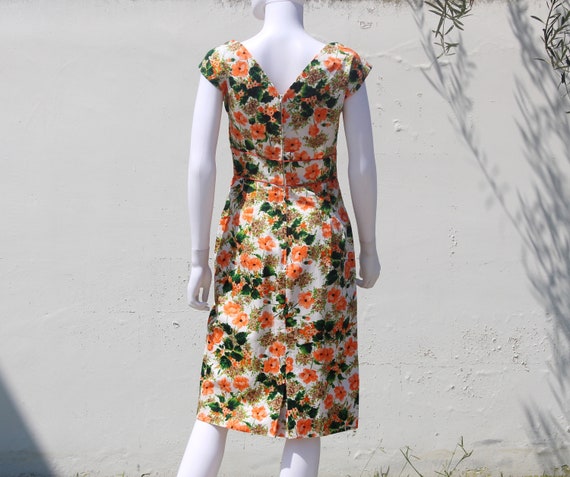 vintage 1950s floral dress - image 4