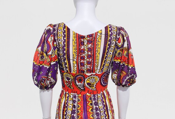 vintage 1960s psychedelic mini dress - image 6