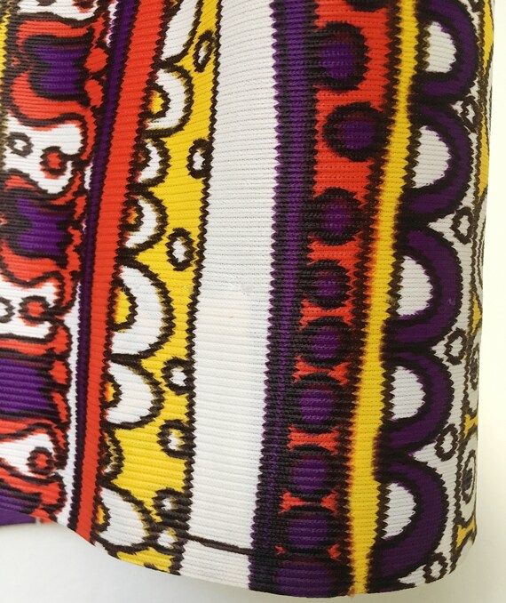 vintage 1960s psychedelic mini dress - image 8