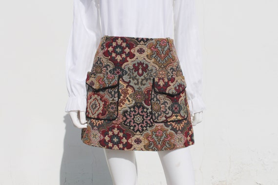 1970s tapestry mini skirt - image 2