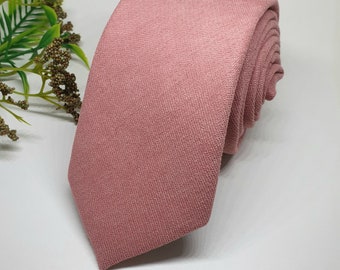 Dusty Rose Tie, Groomsmen Tie, Pink Tie, Wedding Tie, Dusty Rose Velvet Tie, mens tie, Gifts for him, Ties, Gifts for men