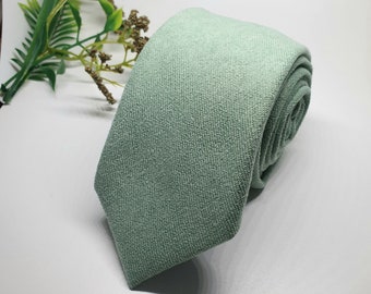 Sage Green Tie, Groomsmen Tie, Green Tie, Wedding Tie, Sage Green Velvet Tie, mens tie, Gifts for him, Ties, Gifts for men