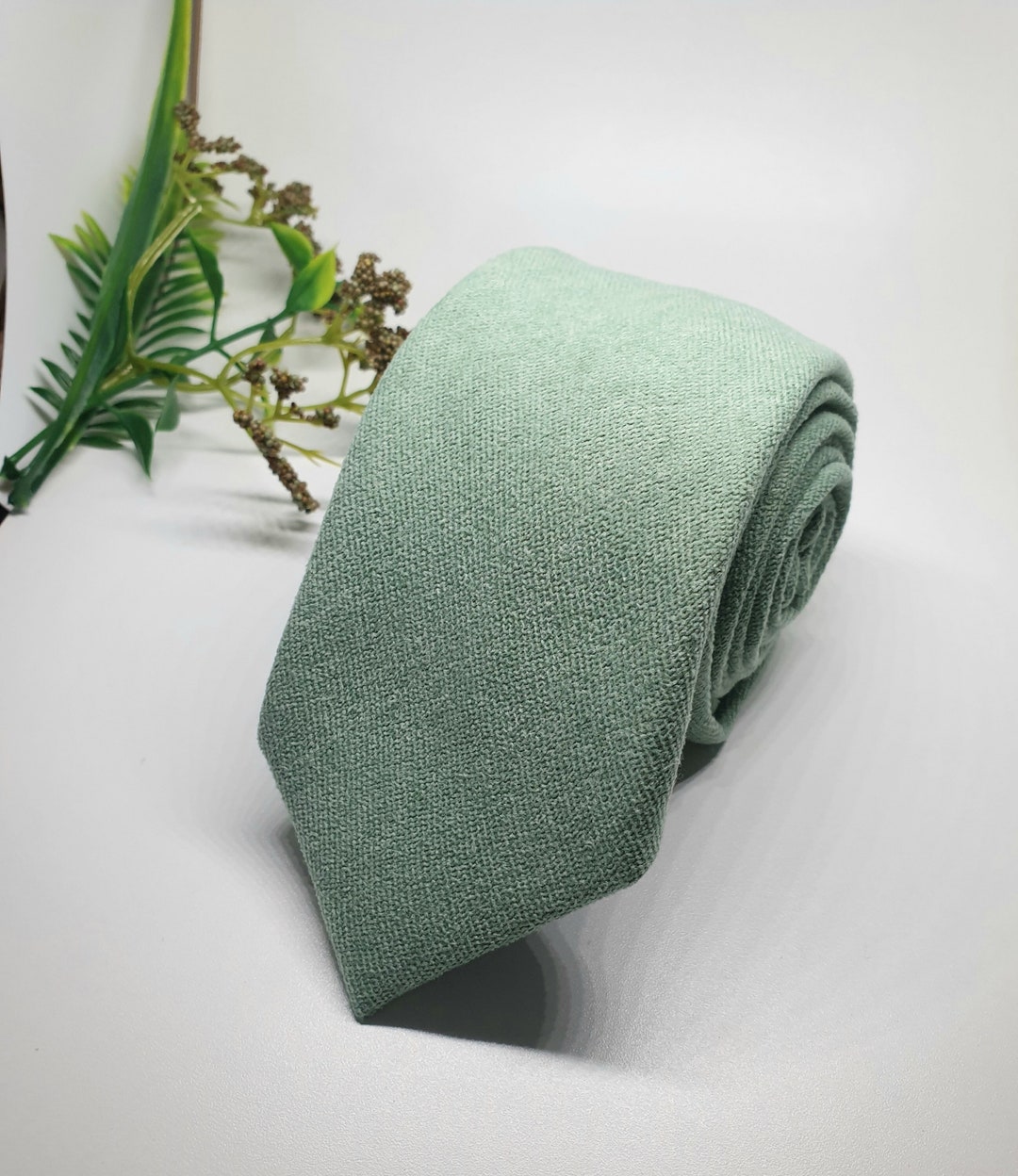 sage green wedding tie