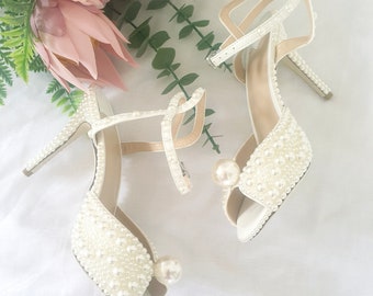 Chantelle Ivory Pearl Bridal Shoes,  Wedding Shoes