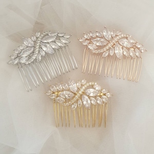 Isabella Crystal Strass Hochzeit Haarkamm Hochzeit Kamm silber gold rose gold Haarkamm weiß Hochzeit Accessoires Braut Haarschmuck