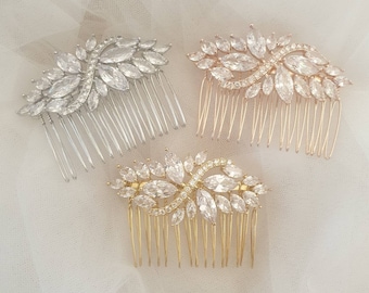 Isabella Crystal Rhinestone Wedding Hair Comb wedding comb silver gold rose gold hair comb white wedding accessories bridal hair accessories