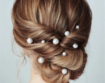 Ava Pearl Wedding Hair Pins wedding pins pearls hair pins white pearl wedding accessories bridal hair accessories