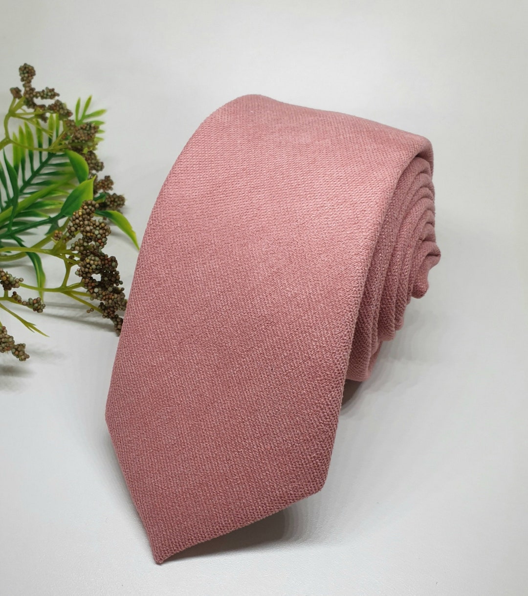 Dusty Rose Tie, Groomsmen Tie, Pink Tie, Wedding Tie, Dusty Rose Velvet