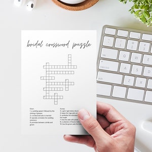 Bridal Crossword Puzzle