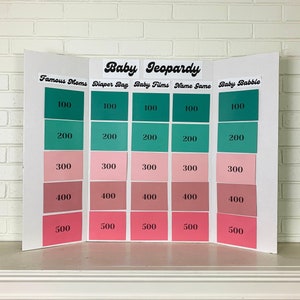 Retro Baby Jeopardy Shower Printable Game