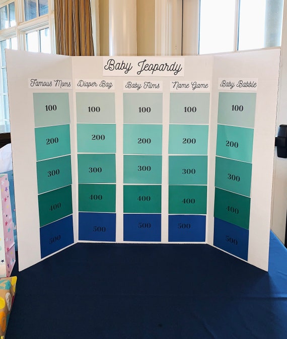 Baby Jeopardy Shower Printable Game Etsy