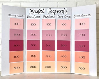 Bridal Jeopardy Printable Game File