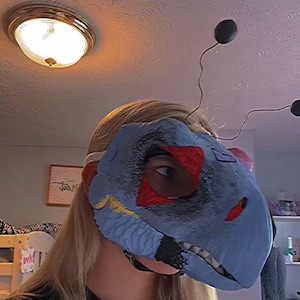 Dino mask painted