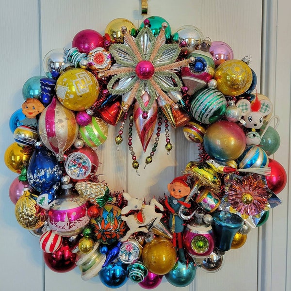 Glass Ornament Wreath Etsy