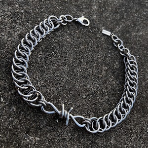 Barbed Wire chainmail choker