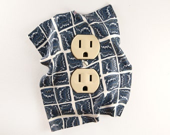 Electric Wave Blue Outlet Cover