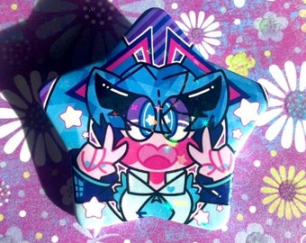 Vocaloid Project Sekai Hatsune Miku Kleurrijke toneelstervormige stervormige holografische knopspeld