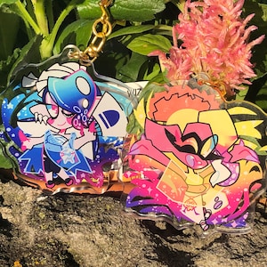 Splatoon 3 Deep Cut Shiver and Frye Acrylic Charm Keychain