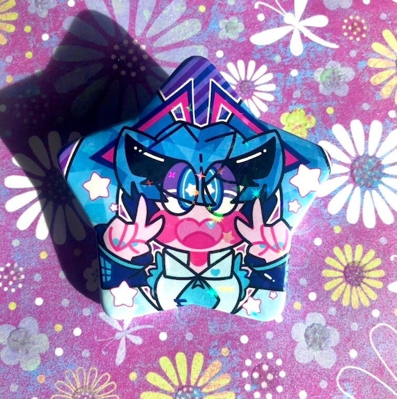 Vocaloid Project Sekai Hatsune Miku Colorful Stage Star Shaped Starry Holographic Button Pin
