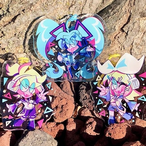 Vocaloid Project Sekai Hatsune Miku Colorful Stage Hatsune Miku Kagamine Rin and Len Acrylic Charm Keychain