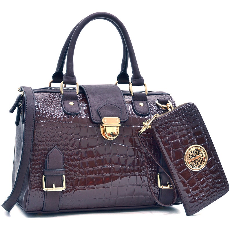 Women Barrel Handbags Purses Fashion Satchel Bags Top Handle Shoulder Bags Vegan Leather Work Bag Coffee