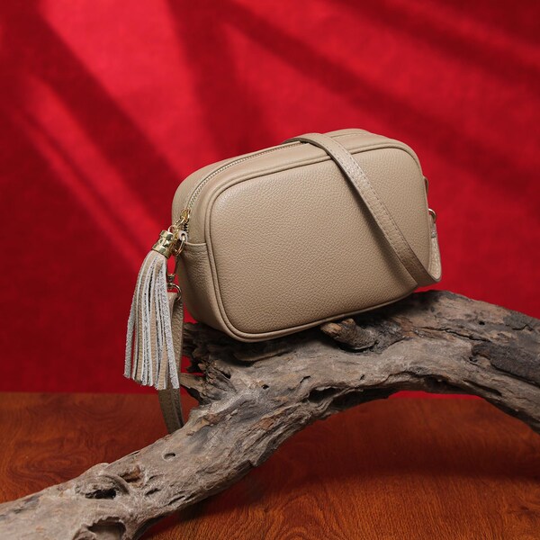 Leather Camera Bag Crossbody Purse Etsy