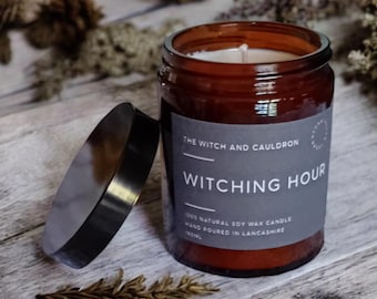 Witching Hour Soy Wax Candle: Lavender, Frankincense & Orange Essential Oils