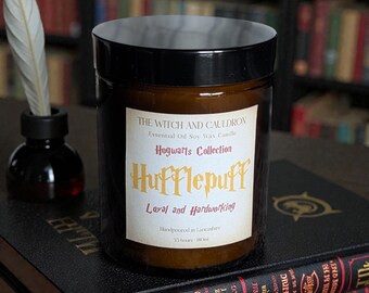 Hufflepuff Soy Wax Candle, Harry Potter Essential Oils, Vegan Gift