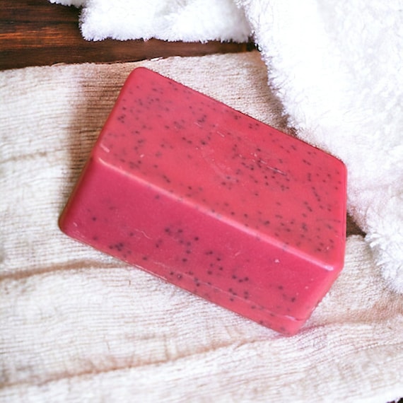 Flower Bomb Poppy Seed Exfoliating Handcrafted Soap Bar