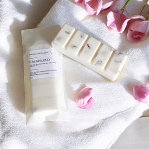 Calm Blend Aromatherapy Soy Wax Snap Bar: Rose Geranium & Ylang Ylang
