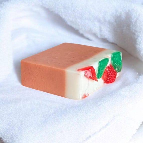 Strawberry Milkshake Handcrafted Artisan Soap Bar