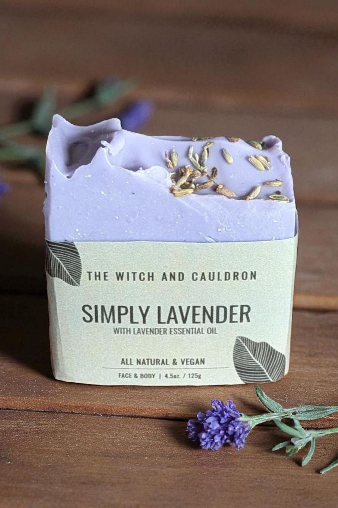 Handcrafted Lavender Soap Bar: Vegan Cold Process Soap, Natural ...