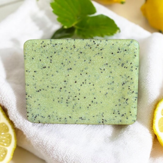 Lemon and Poppy Seed Essential Oil Soap Bar