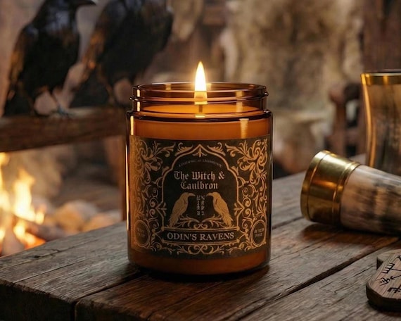 Odin's Ravens Norse Mythology Essential Oil Soy Wax Candle