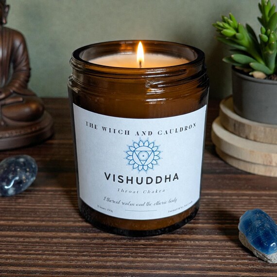Throat Chakra - Vishuddha  Essential Oil Soy Wax Candle